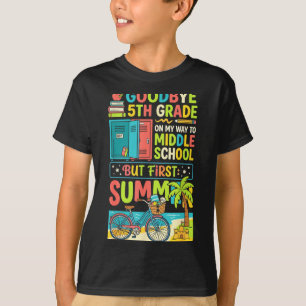 T-shirt Adieu mignon 5e année collège vacances d'été