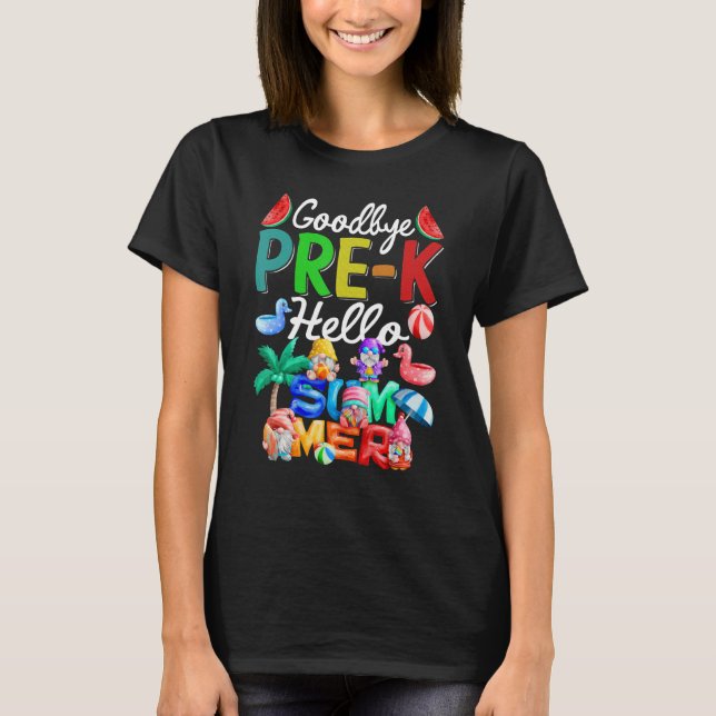 T-shirt Adieu Pré K Bonjour Summer Gnomes Beach (Devant)