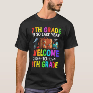 T-shirt Adieu Septième Classe Bienvenue À La 8e Classe