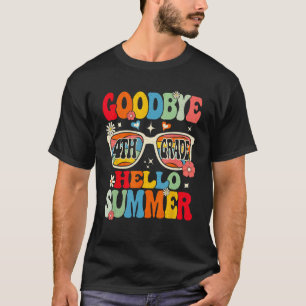 T-shirt Adieu super 4e année d'études Bonjour été K
