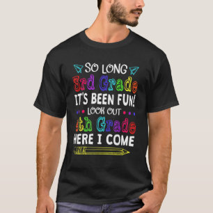 T-shirt Adieu Troisième Grade Bienvenue 4e Grade Retour à