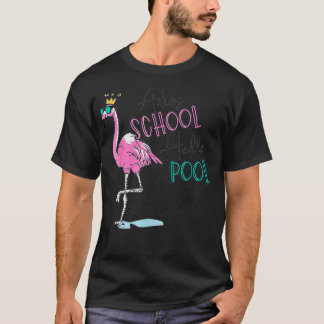 T-shirt Adios School Hello Pool Flamant rose HVAC Tech Lif