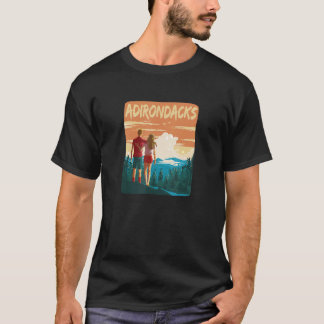 T-shirt Adirondack Mountains Park Hiking Couple Forest Adi