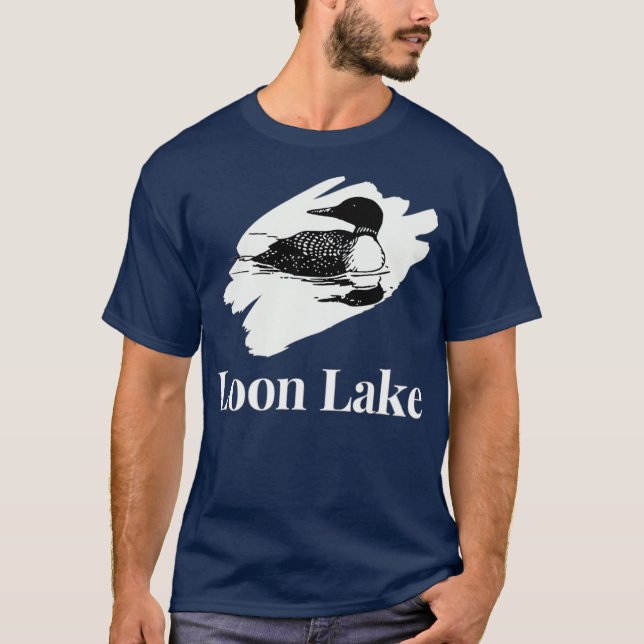 T-shirt Adirondacks Loon Lake NY Bird New York (Devant)