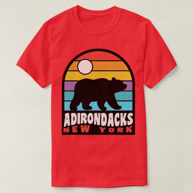 T-shirt Adirondacks New York Adirondack Mounts Bear Bad (Design devant)