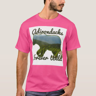 T-shirt Adirondacks Pour Jamais Wild Baseball Sleeve