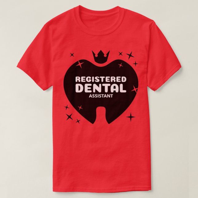 T-shirt Adjoint dentaire agréé Dentiste hygiéniste (Design devant)