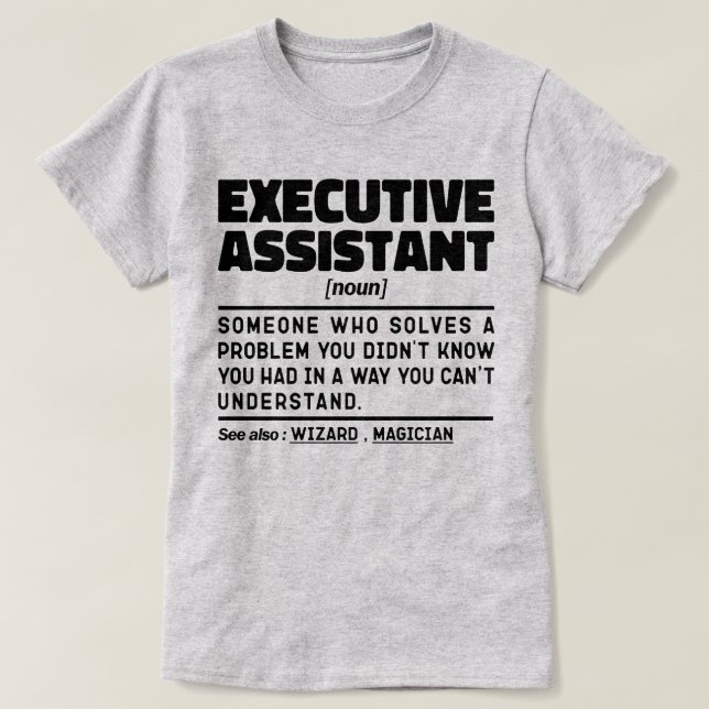 T-shirt Adjoint exécutif Noun Funny Appréciation Cadeau (Design devant)