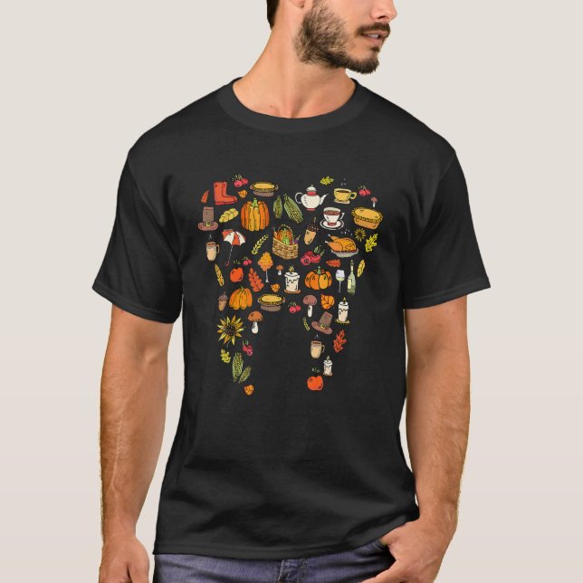 T-shirt Adjointe dentaire de la petite dent Thanksgiving D (Devant)