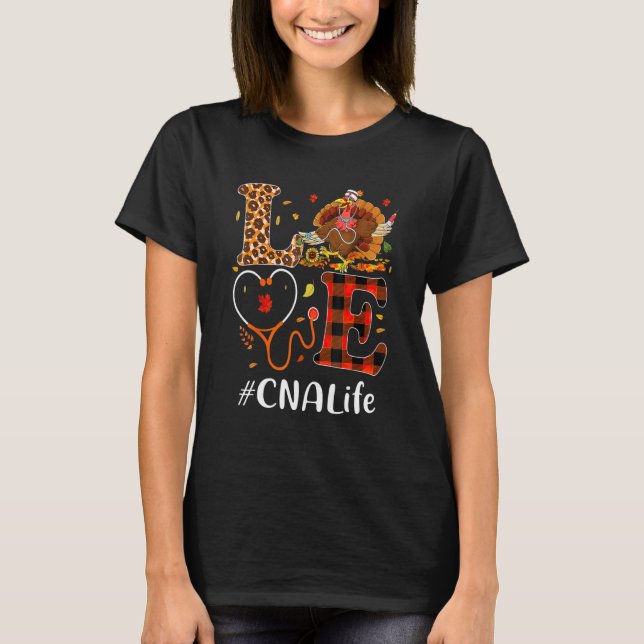 T-shirt Adjointe en soins infirmiers certifiée Cna Love Th (Devant)