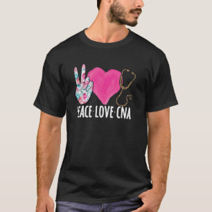 T-shirt Adjointe en soins infirmiers certifiée Peace Love