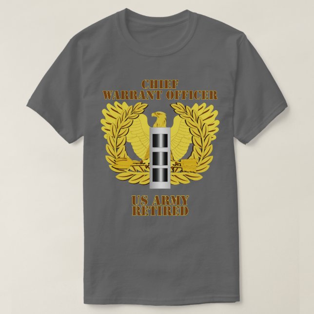 T-shirt Adjudant Emblem CW3 Retraité (Design devant)