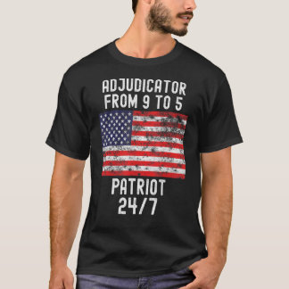 T-shirt Adjudicateur Patrio 4 juillet Drapeau américain