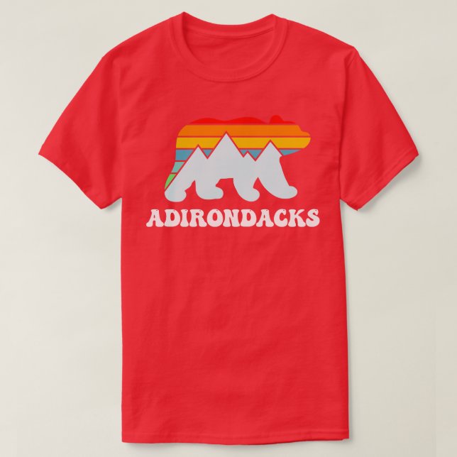 T-shirt ADK Adirondack er High Peaks NY Bear (Design devant)