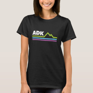 T-shirt ADK Adirondacks Montagnes NY Stripes