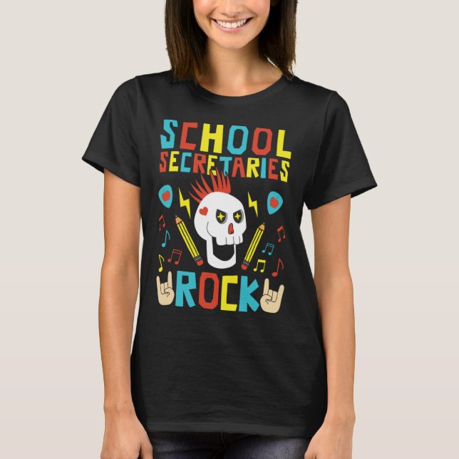 T-shirt Admin Assistant First Day of School  School Secret (Devant)