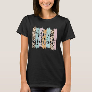 T-shirt Admin Assistant Rainbow Leopard Équipe du bureau