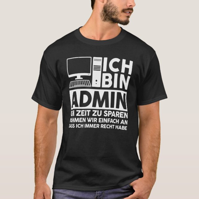 T-shirt Admin IT Expert Informatique Sayings (Devant)