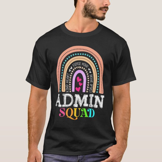 T-shirt Admin Squad Assistant de l'école Principal Crew Ad (Devant)