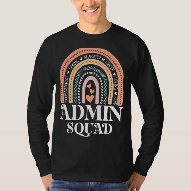 T-shirt Admin Squad Assistant de l'école Principal Crew Ad (Devant)
