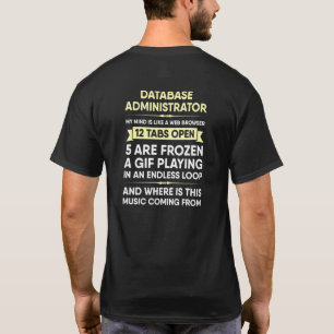 T-shirt Administrateur De Base De Données Mon Esprit Est C