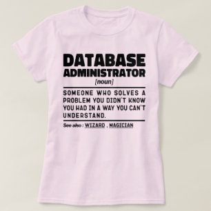 T-shirt Administrateur de base de données Noun Cool Travai