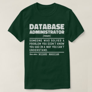 T-shirt Administrateur de base de données Noun Cool Travai