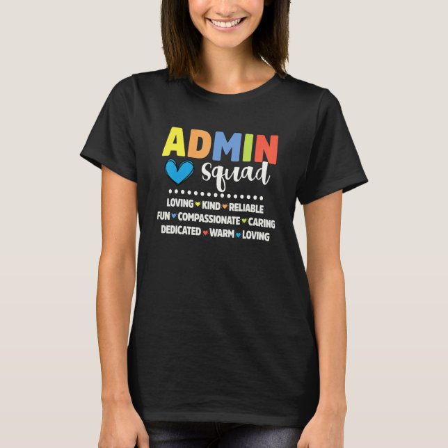 T-shirt Administrateur de l'équipe principale de l'adjoint (Devant)