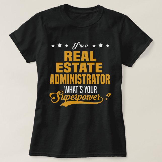 T-shirt Administrateur immobilier (Design devant)