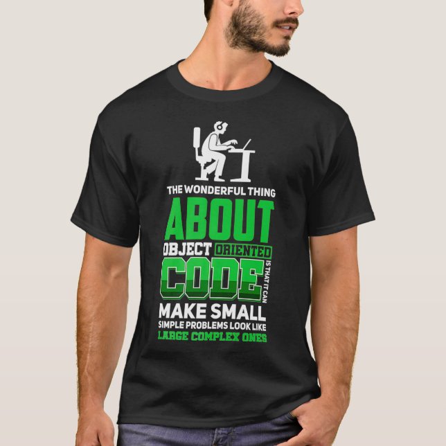 T-shirt Administrateur programmeur Linu Binary Code Premiu (Devant)