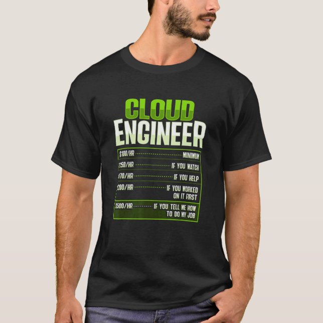 T-shirt Administrateur système et développeur pour un ingé (Devant)