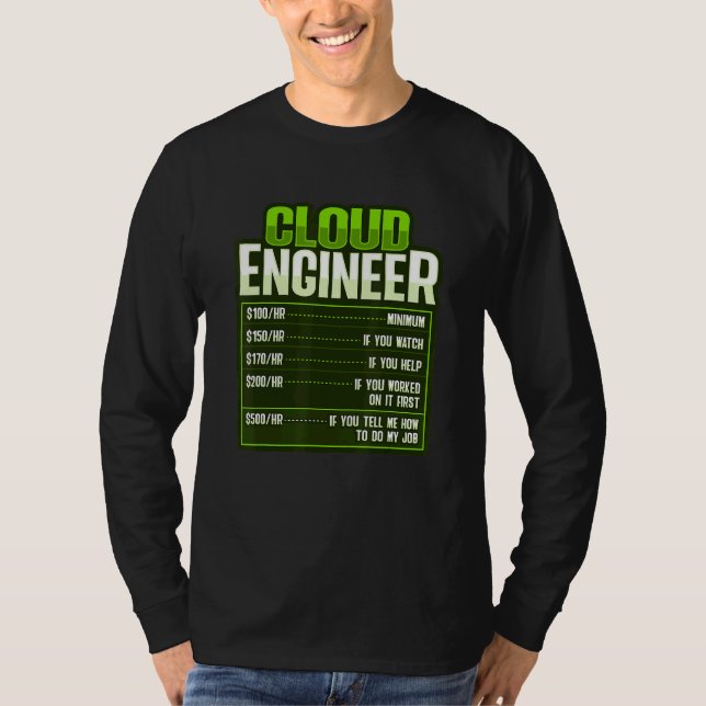 T-shirt Administrateur système et développeur pour un ingé (Devant)