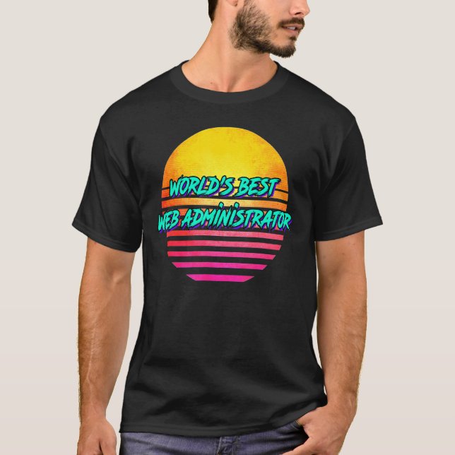 T-shirt Administrateur Web rétro (Devant)