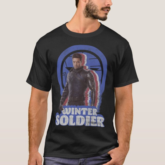 T-shirt Admirez Le Faucon Et Le Soldat D'Hiver Bucky Ret (Devant)