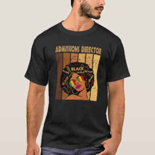 T-shirt Admissions Directrice Femmes Afro Africaine Noir H