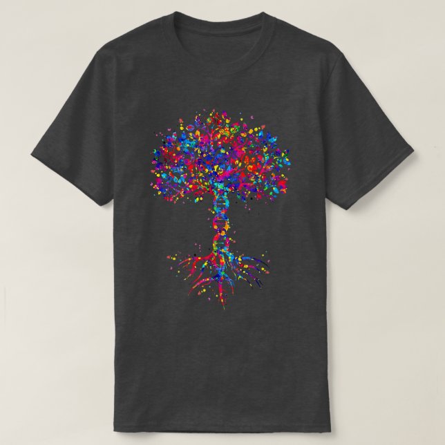 T-shirt ADN Arbre Vie Aquarelle Biologiste génétique Scien (Design devant)