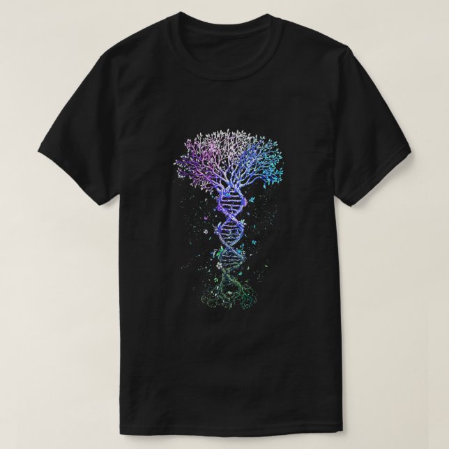 T-shirt ADN Arbre Vie Génétique Terre Biologiste Science G (Design devant)