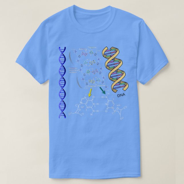 T-shirt ADN double hélix Formule chimique Molécules Scienc (Design devant)