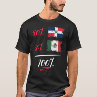 T-shirt ADN Pride Du Patrimoine Dominicain Et Mexicain Dem