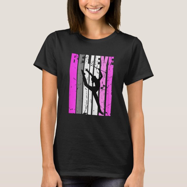 T-shirt Ado Croit Gymnastique rythmique Pink Baton Twirli (Devant)