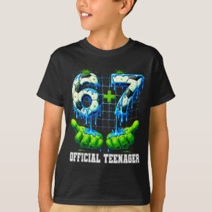 T-shirt ado de 13 ans drip soccer 13e anniversaire 6+7