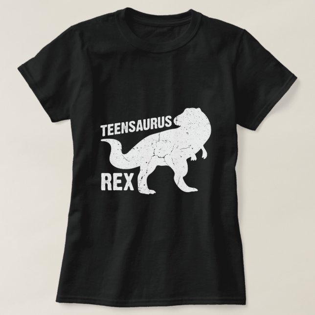 T-shirt Ado Teensaurus Rex Dinosaur Paléontologue Dino L (Design devant)