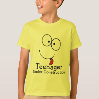 T-shirt Adolescent en construction Visage drôle