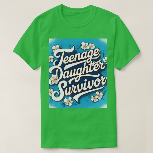 T-shirt Adolescent Fille Survivor Adolescent Papa Maman Pè (Design devant)