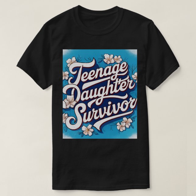 T-shirt Adolescent Fille Survivor Adolescent Papa Maman Pè (Design devant)