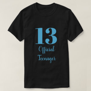 T-shirt Adolescent officiel 13e anniversaire Ciel bleu noi