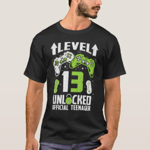 T-shirt Adolescent officiel 13e anniversaire niveau 13 dé