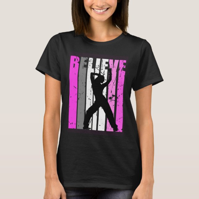 T-shirt Adolescente Équipe de Danse Believe Rose Danseuse  (Devant)