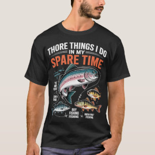 T-shirt Adolescents drôles de pêche nés pour aller pêcher 