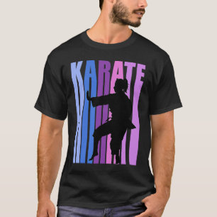 T-shirt Adolescents Retro Karate Anniversaire violet coule